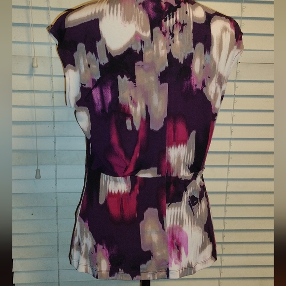 Calvin Klein short sleeve flowered w back zipper Size S - Picture 3 of 5